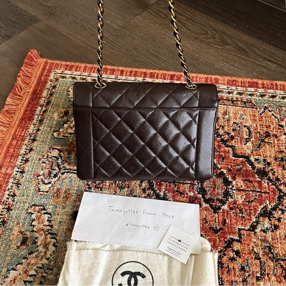 Chanel Vintage Diana Medium Caviar Brown Flap bag - Picture 4 of 11